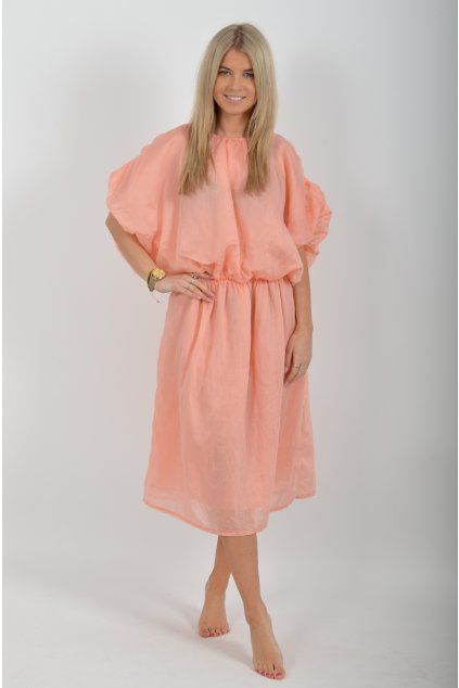 Meruňkové šaty ES6560