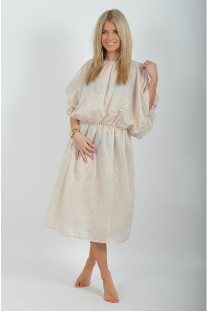 Béžové šaty ES6563