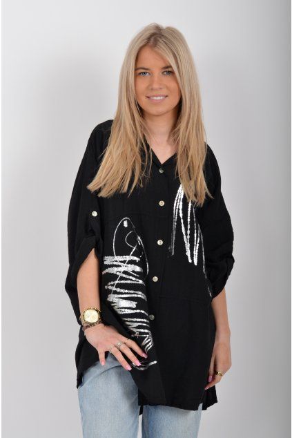 Černá košile ES6566