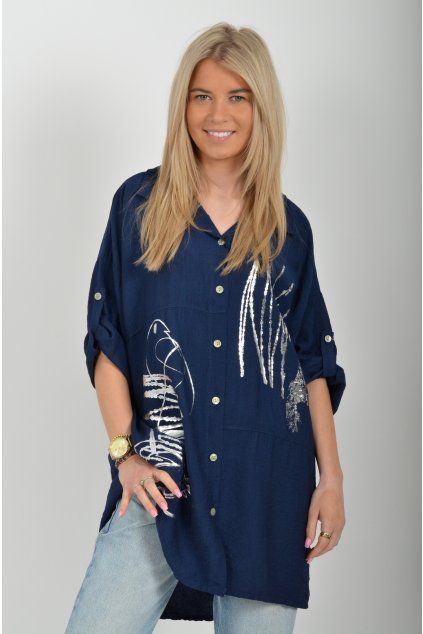 Tmavě modrá košile ES6568