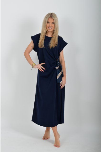 Tmavě modré šaty ES6575