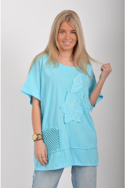 Tyrkysová halenka ES6589