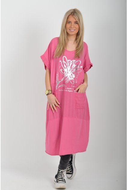 Růžové šaty ES6597