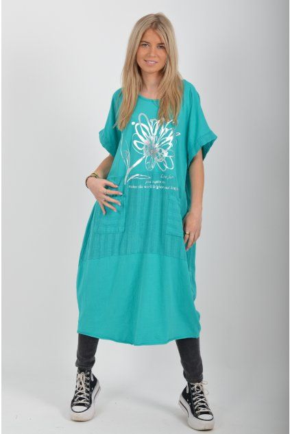 Tyrkysové šaty ES6599