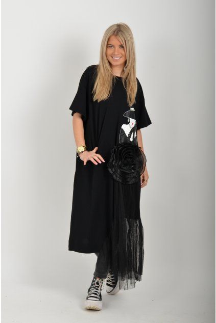 Černé šaty ES6626