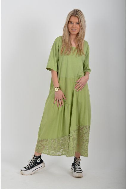 Zelinkavé šaty ES6650