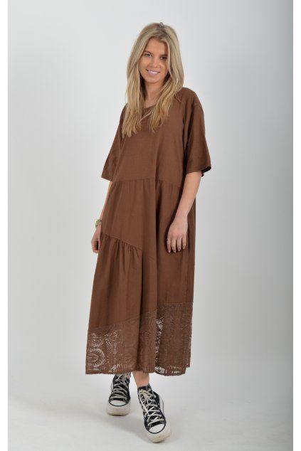 Čokoládové šaty ES6658