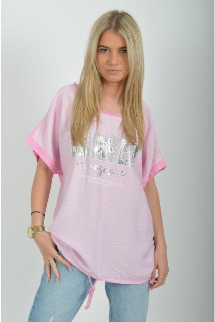 Růžové tričko ES6701