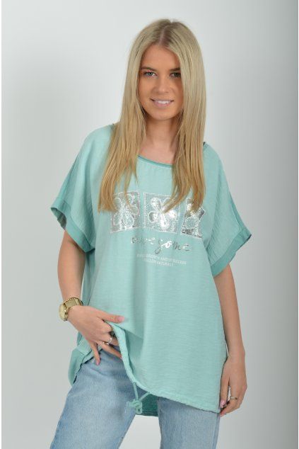 Tyrkysové tričko ES6702