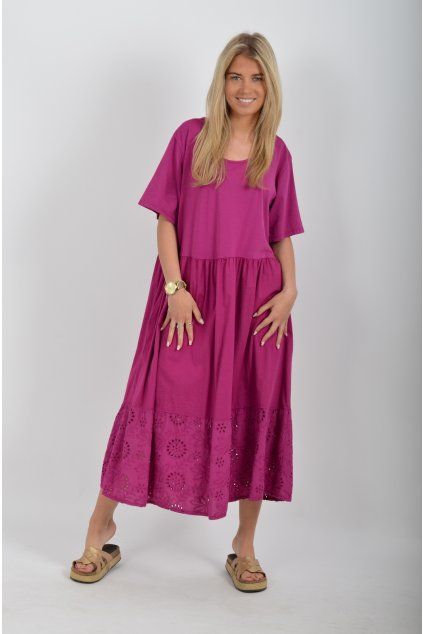 Magenta šaty ES6775