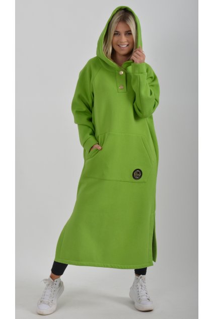 Zelené mikinové šaty ES2037