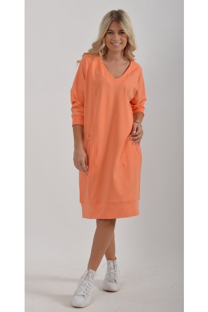 Oranžové šaty ES2122