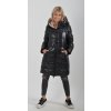 Černý prošívaný kabát ES3221