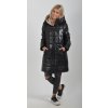Černý prošívaný kabát ES3221
