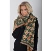 Khaki-béžová vzorovaná šála ES3252