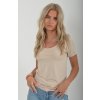 Béžové basic tričko ES4437