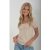 Béžové basic tričko ES4437