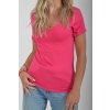 Růžové basic tričko ES4438