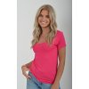 Růžové basic tričko ES4438