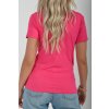Růžové basic tričko ES4438