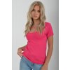 Růžové basic tričko ES4438