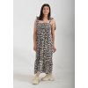 Černo-bílé vzorované šaty ES4814