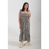 Černo-bílé vzorované šaty ES4814