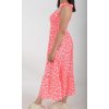Růžovo-bílé vzorované šaty ES4817