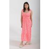 Růžovo-bílé vzorované šaty ES4817