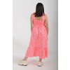 Růžovo-bílé vzorované šaty ES4817
