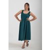 Lahvově zelené šaty ES4938