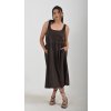 Tmavě hnědé šaty ES4946