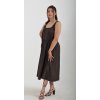 Tmavě hnědé šaty ES4946
