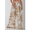 Béžové vzorované kalhoty ES4955