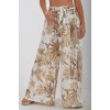 Béžové vzorované kalhoty ES4955