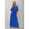 Dlouhé modré šaty ES5039
