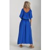 Dlouhé modré šaty ES5039