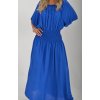 Dlouhé modré šaty ES5039
