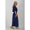 Dlouhé tmavě modré šaty ES5043