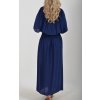 Dlouhé tmavě modré šaty ES5043