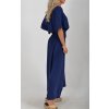 Dlouhé tmavě modré šaty ES5043