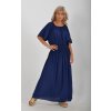Dlouhé tmavě modré šaty ES5043