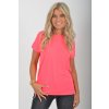Neonově růžové basic tričko ES5196