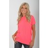 Neonově růžové basic tričko ES5196