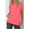 Neonově růžové basic tričko ES5196