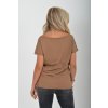 Hnědé basic tričko ES5198