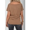 Hnědé basic tričko ES5198