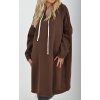 Hnědé mikinové šaty ES5264