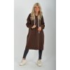 Hnědé mikinové šaty ES5264