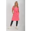 Malinové bavlněné šaty ES5331
